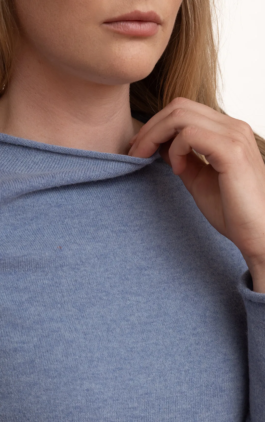 12GG BRUSHED MERINO FUNNEL NECK PULLOVER