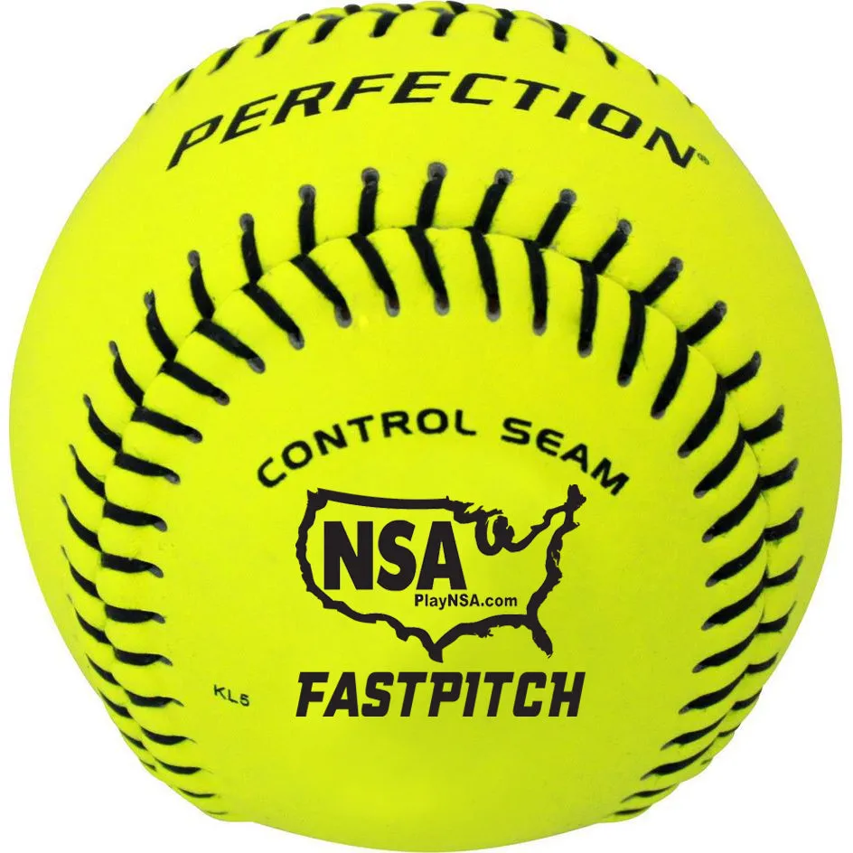 Baden NSA Perfection 11" 47/375 Leather Fastpitch Softballs: FPN11