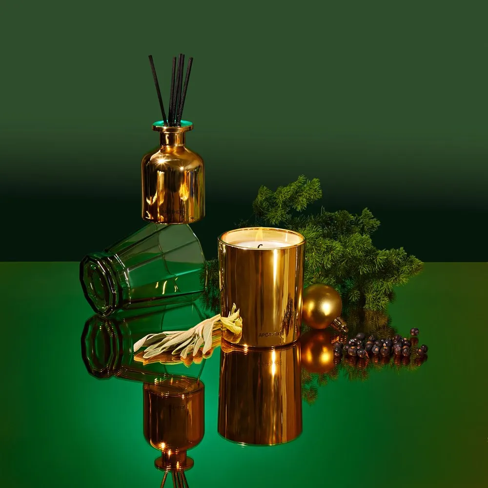 Black Cypress Mini Candle and Reed Diffuser Duo Set