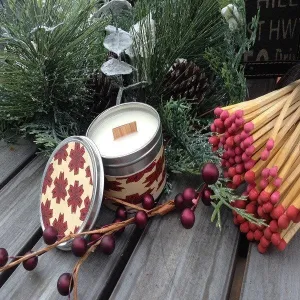 Cinnamon Wood Wick Soy Candle