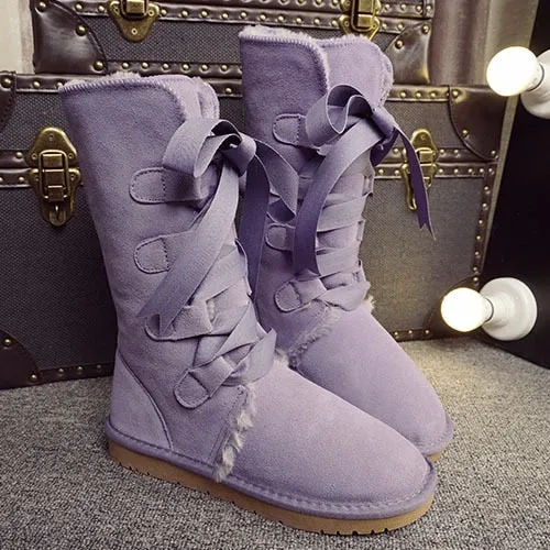 Classic women high boots warm winter shoes