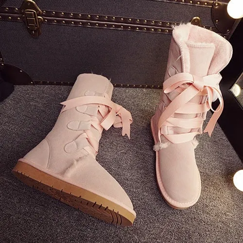 Classic women high boots warm winter shoes