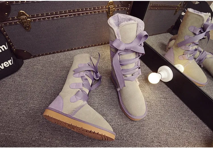 Classic women high boots warm winter shoes