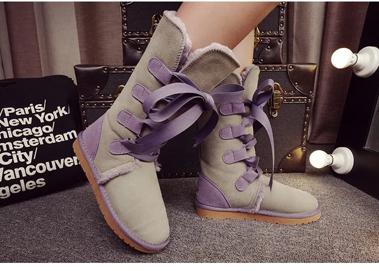 Classic women high boots warm winter shoes