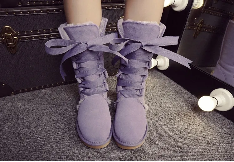 Classic women high boots warm winter shoes
