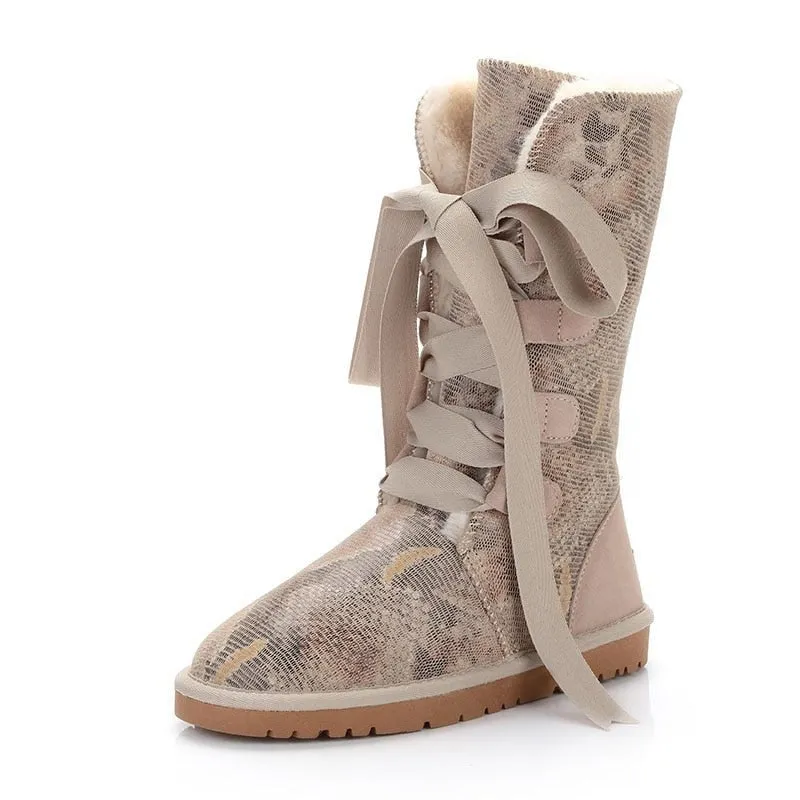 Classic women high boots warm winter shoes