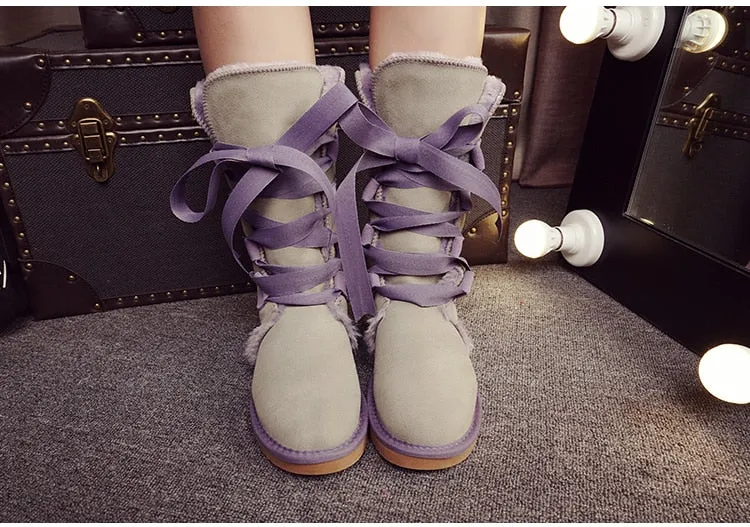 Classic women high boots warm winter shoes
