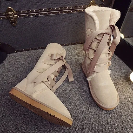 Classic women high boots warm winter shoes