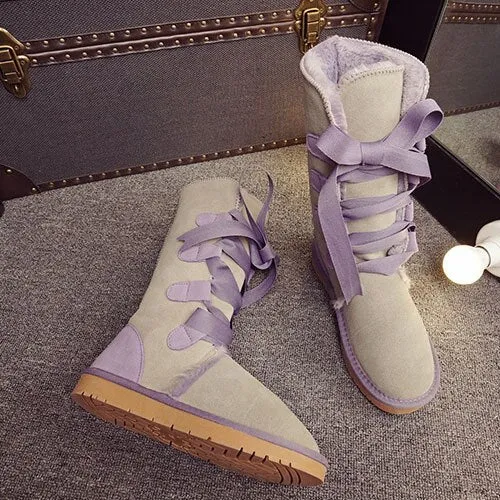 Classic women high boots warm winter shoes