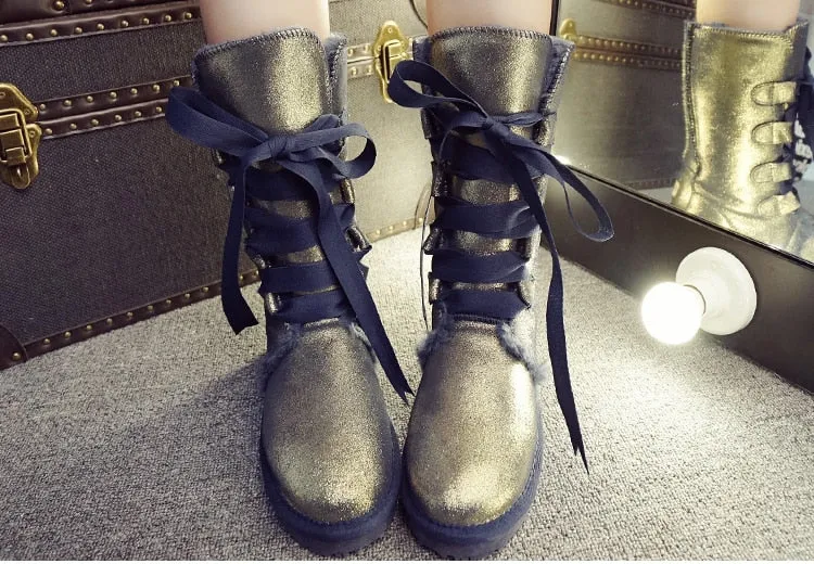 Classic women high boots warm winter shoes