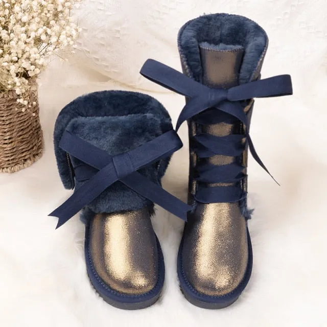 Classic women high boots warm winter shoes