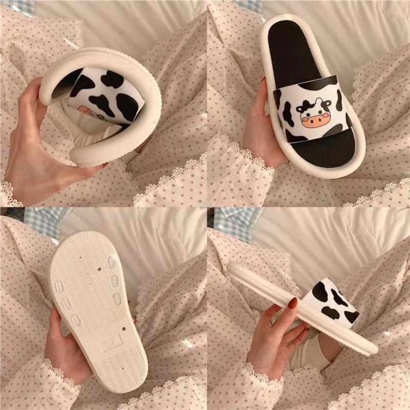Cow Indoor Home Non Slip Slippers UB3259