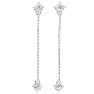 Diamante Cluster 104 - 2" Dangle Post Earrings