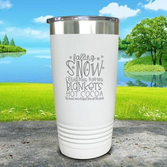 Falling Snow Engraved Tumbler