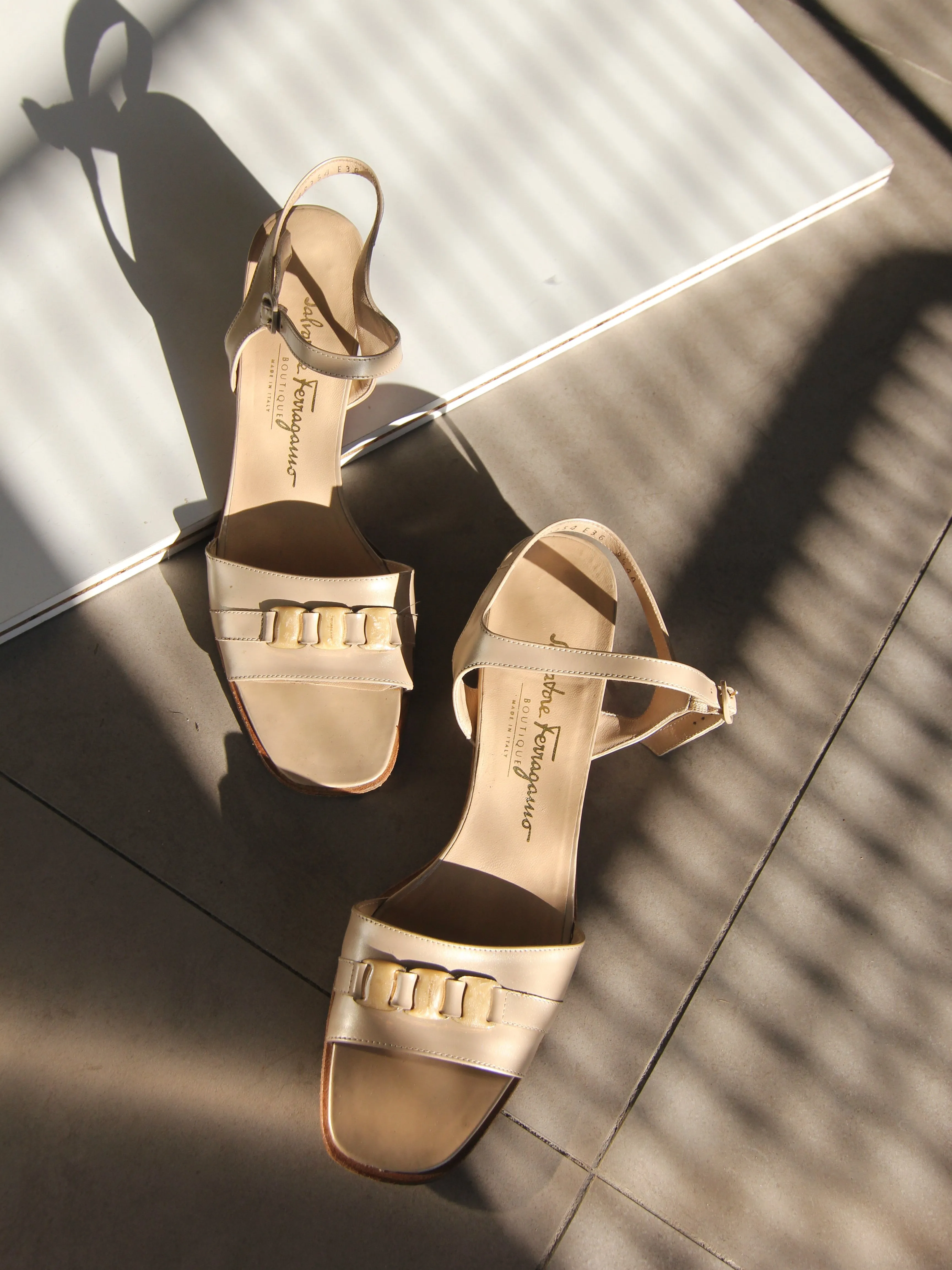 Ferragamo Patent Sandals (9.5)