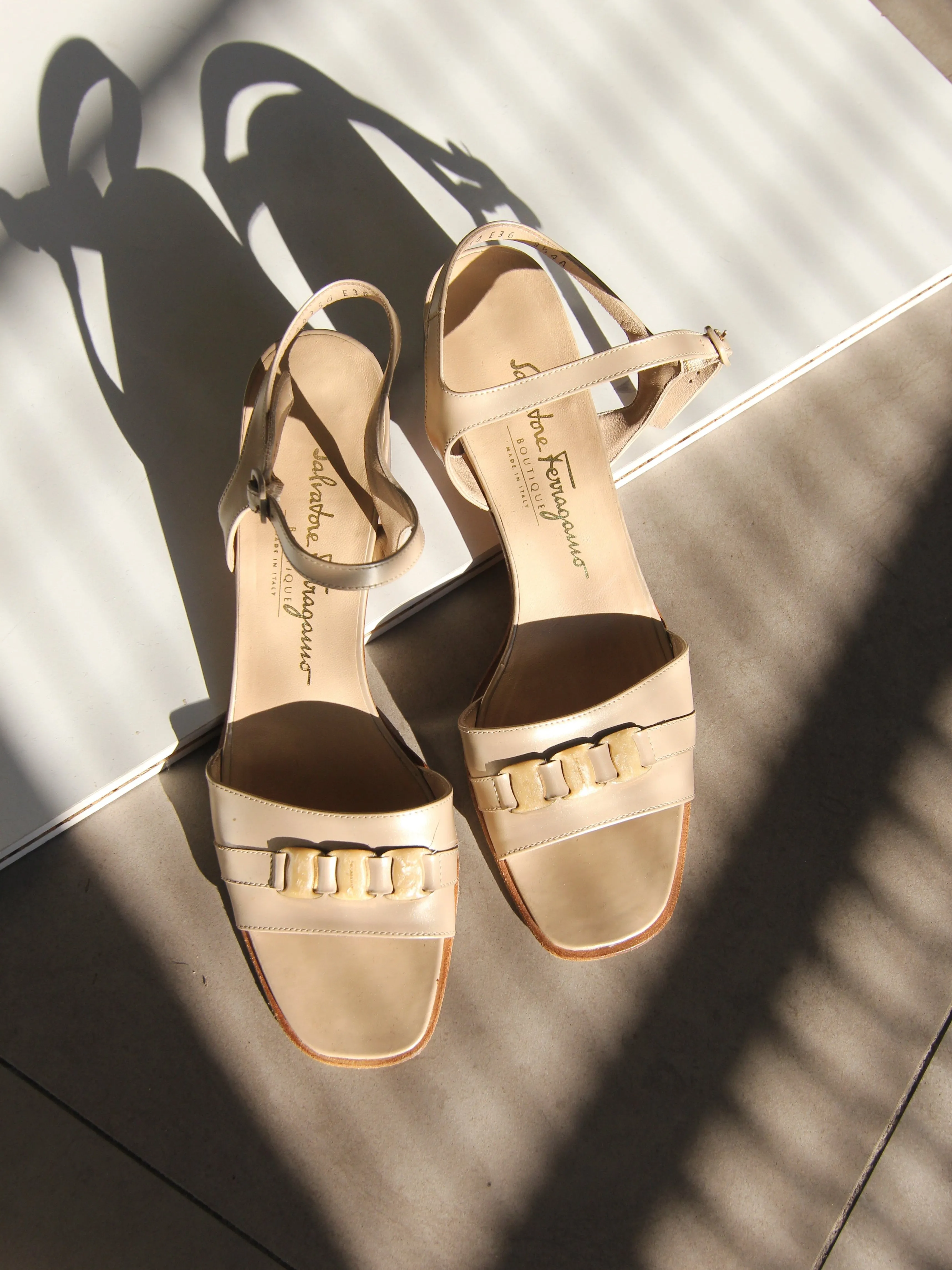 Ferragamo Patent Sandals (9.5)