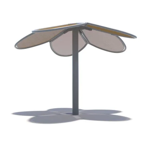Flower Petals-Down Shade Structure