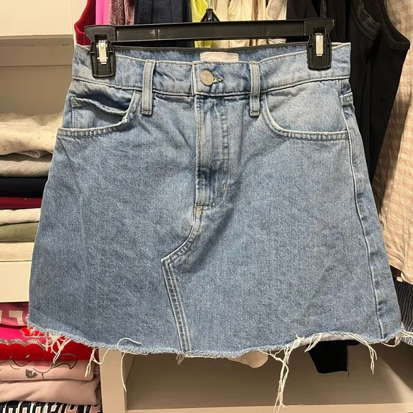 Frame Denim Blue Mini A-line Skirt