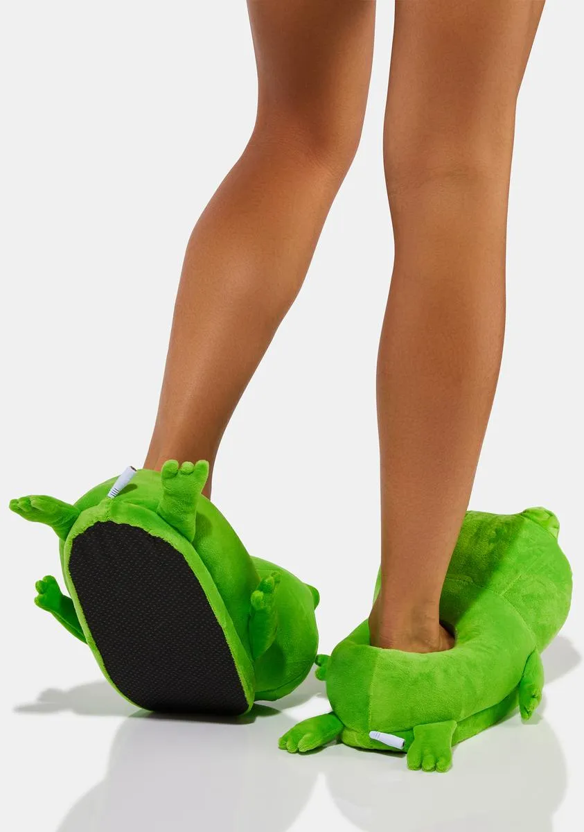 Frankie Frog USB Heated Slippers