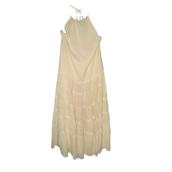 FREE PEOPLE FREE PEOPLE BEACH SOMEWHERE SUNNY HALTER MAXI DRESS