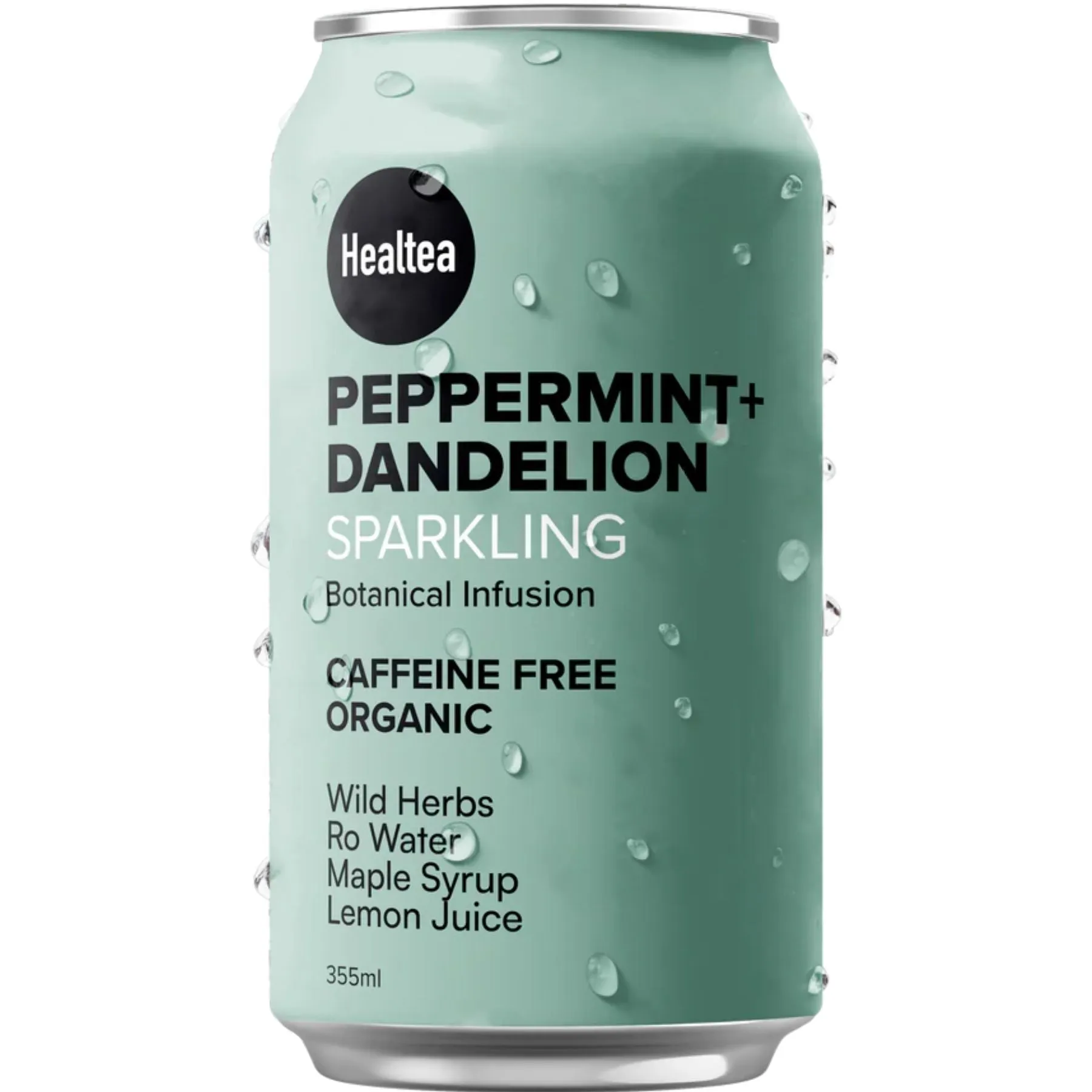 Healtea Organic Sparkling Peppermint   Dandelion Tea 355mL