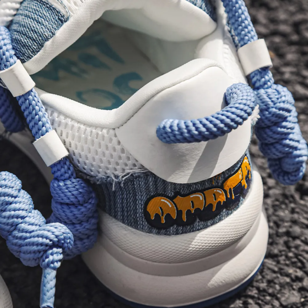 Hip Hop Cartoon Monster Stitching Casual Shoes