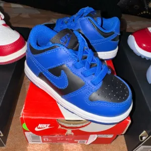 hyper cobalt blue black nike dunk lows 6c toddler baby shoes jordan boy girl
