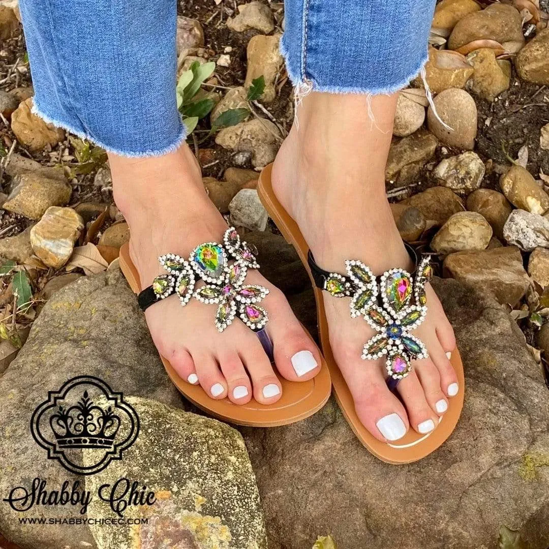 Jewel Sandals - Black Multi