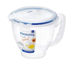 LOCK & LOCK HPL982 Easy Essentials Specialty Cup, 1-Liter Measuring Bowl 1L / 34oz, 1 Liter, Natural