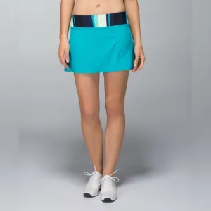 Lululemon Run Pace Setter  Skirt 4 way Stretch Surge / Assorted‎ Stripe Surge