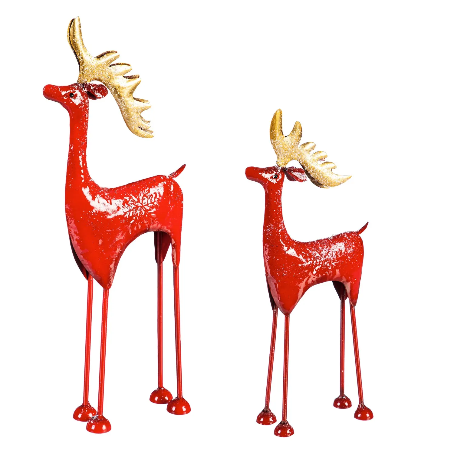 Metal Deer Table Decor, Set of 2,8tam374