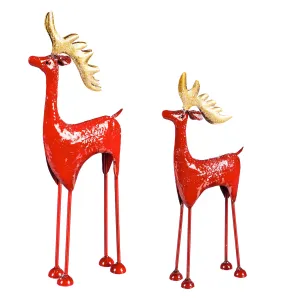 Metal Deer Table Decor, Set of 2,8tam374