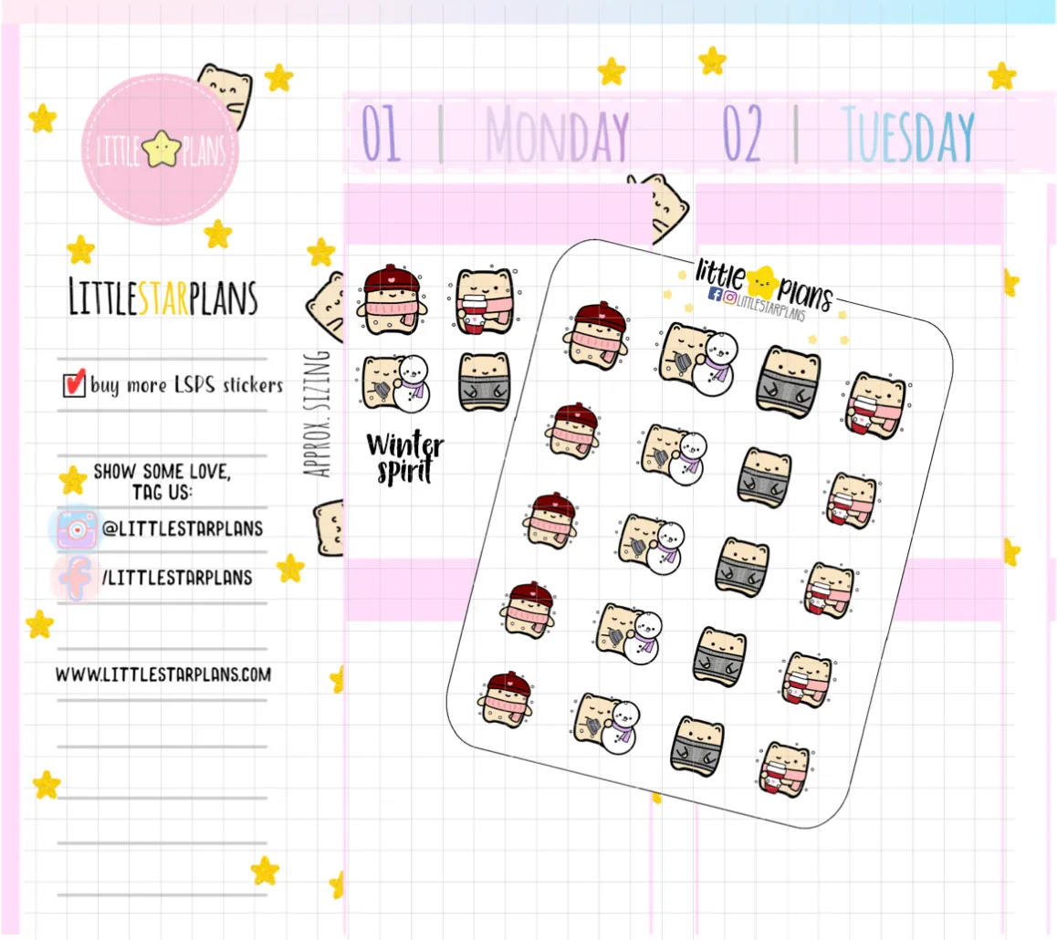 Neku Winter Mixed Designs Planner Stickers (N40)