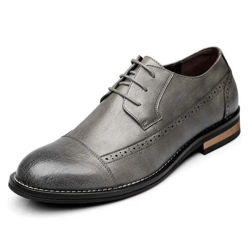 New Brock Carved Wild Leather Shoes Trend Korean Business Casual Shoes Men