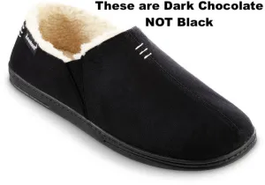 New with tags! Isotoner Men's Recycled Microsuede Nigel Closed-Back Cooling Gel Slippers in Dark Chocolate NOT Black! Sz L 9.5-10.5, Retails $44US 