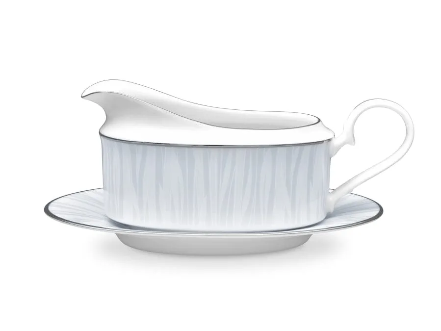 Noritake Glacier Gravy Boat With Saucer 500ml GLAC012