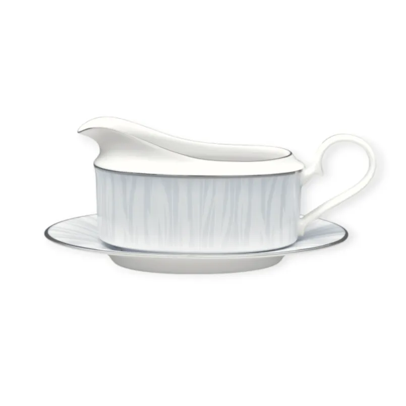 Noritake Glacier Gravy Boat With Saucer 500ml GLAC012
