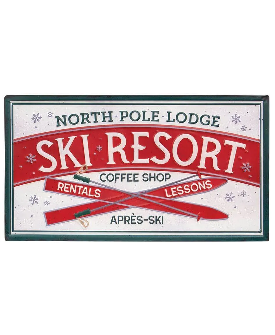 North Pole Lodge Ski Resort Sign