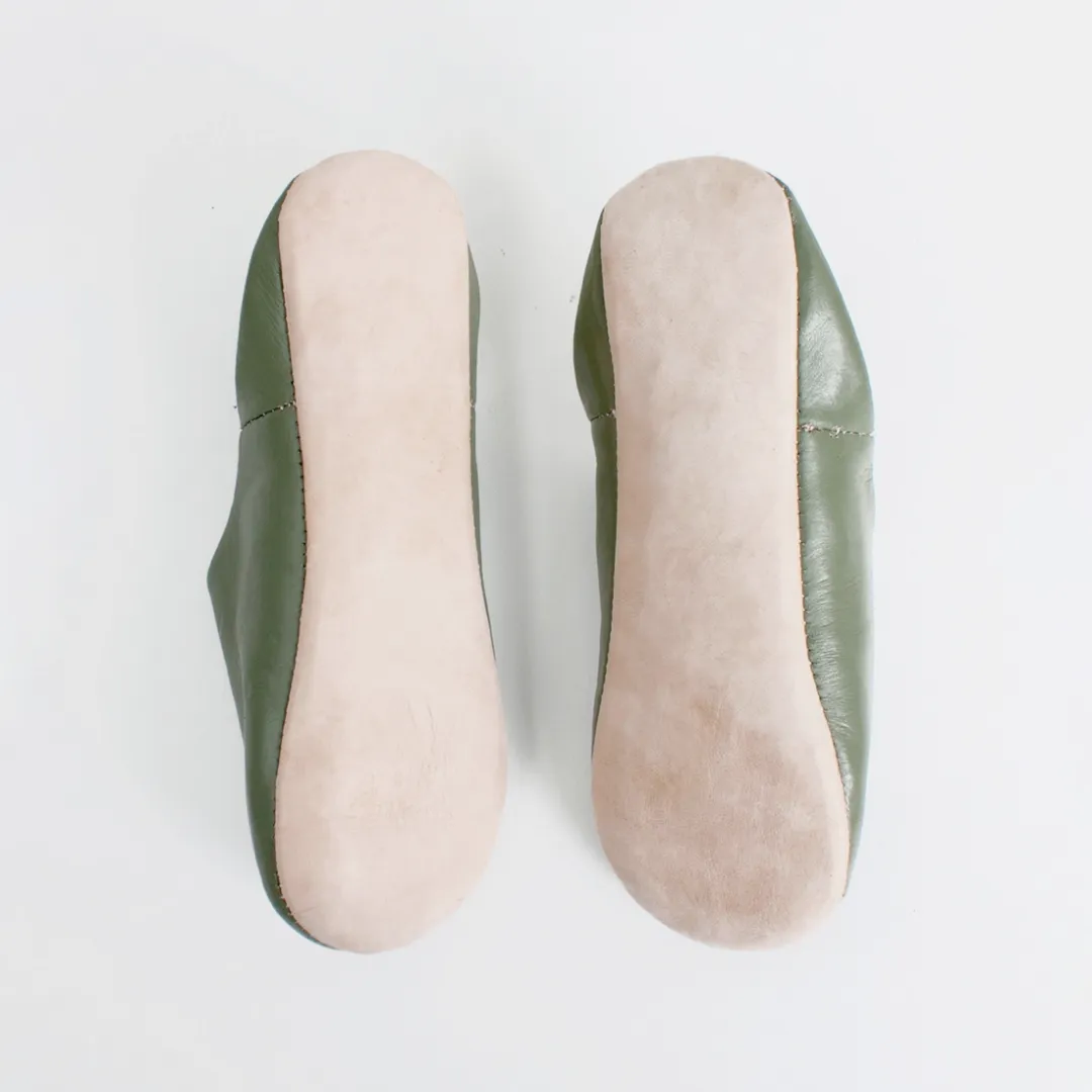 Olive Large Babouche Slippers
