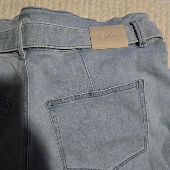 Paige Light Blue Denim Shorts