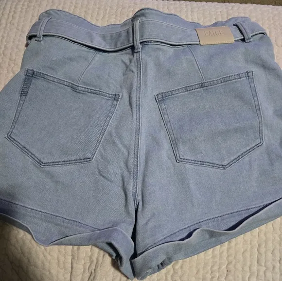 Paige Light Blue Denim Shorts