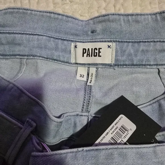 Paige Light Blue Denim Shorts