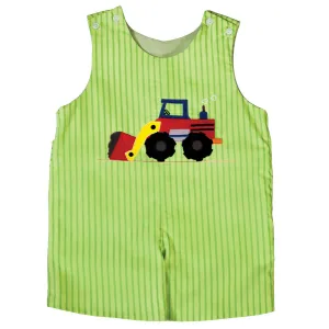 Payloader Green Striped Reversible Romper