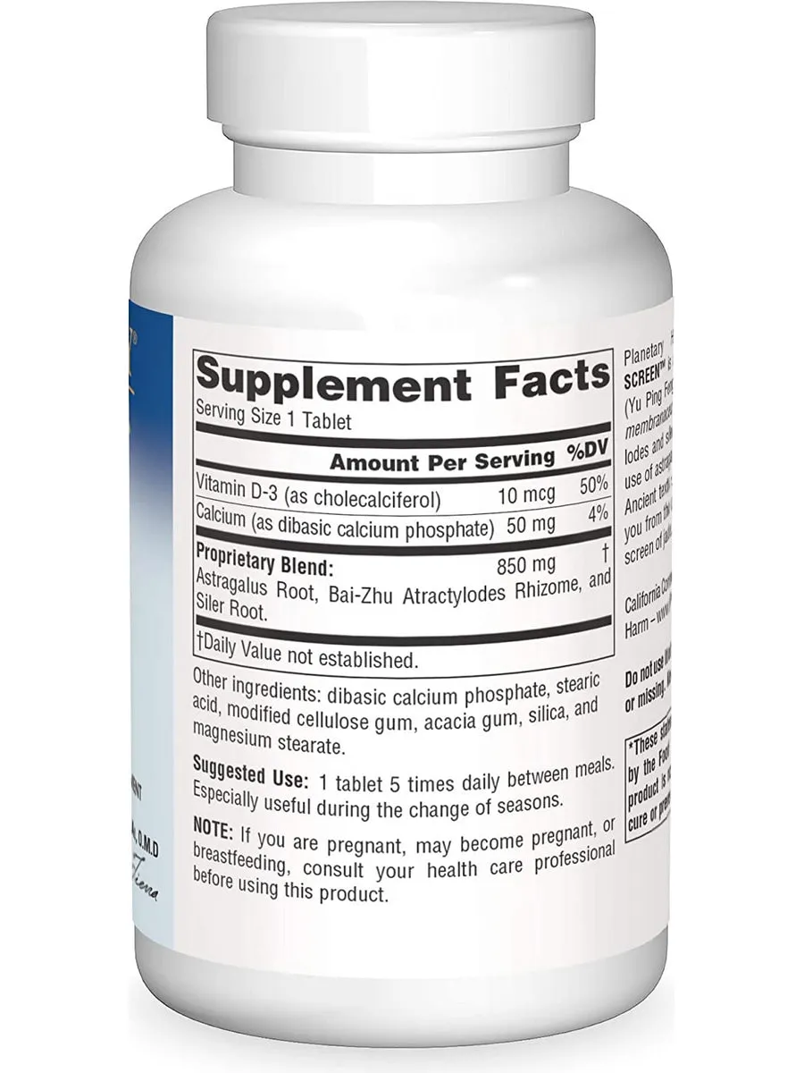 Planetary Herbals, Astragalus Jade Screen™ 850 mg, 100 Tablets