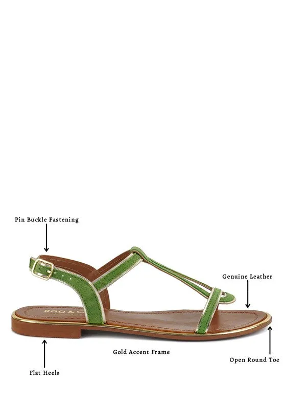Rag & Co Feodora Flat Slip On Sandals