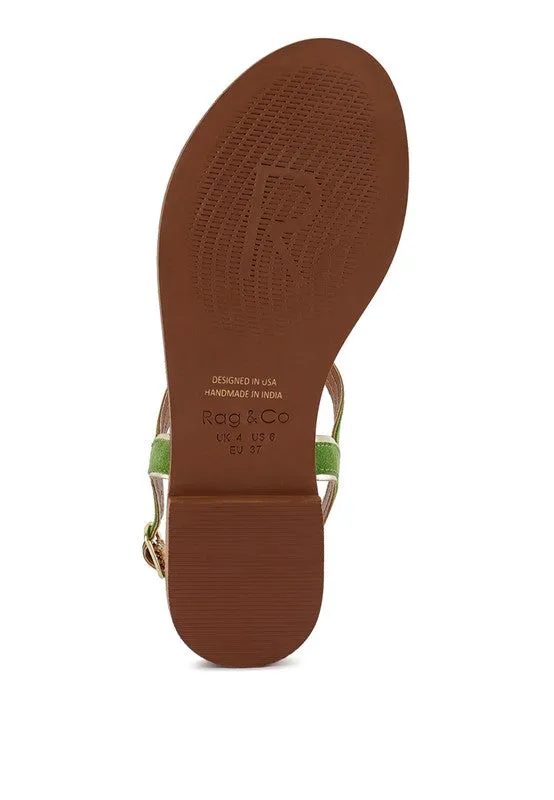 Rag & Co Feodora Flat Slip On Sandals