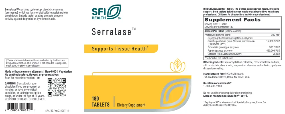 Serralase 180 Tablets