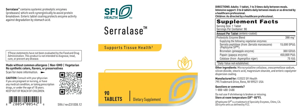 Serralase 90 Tablets
