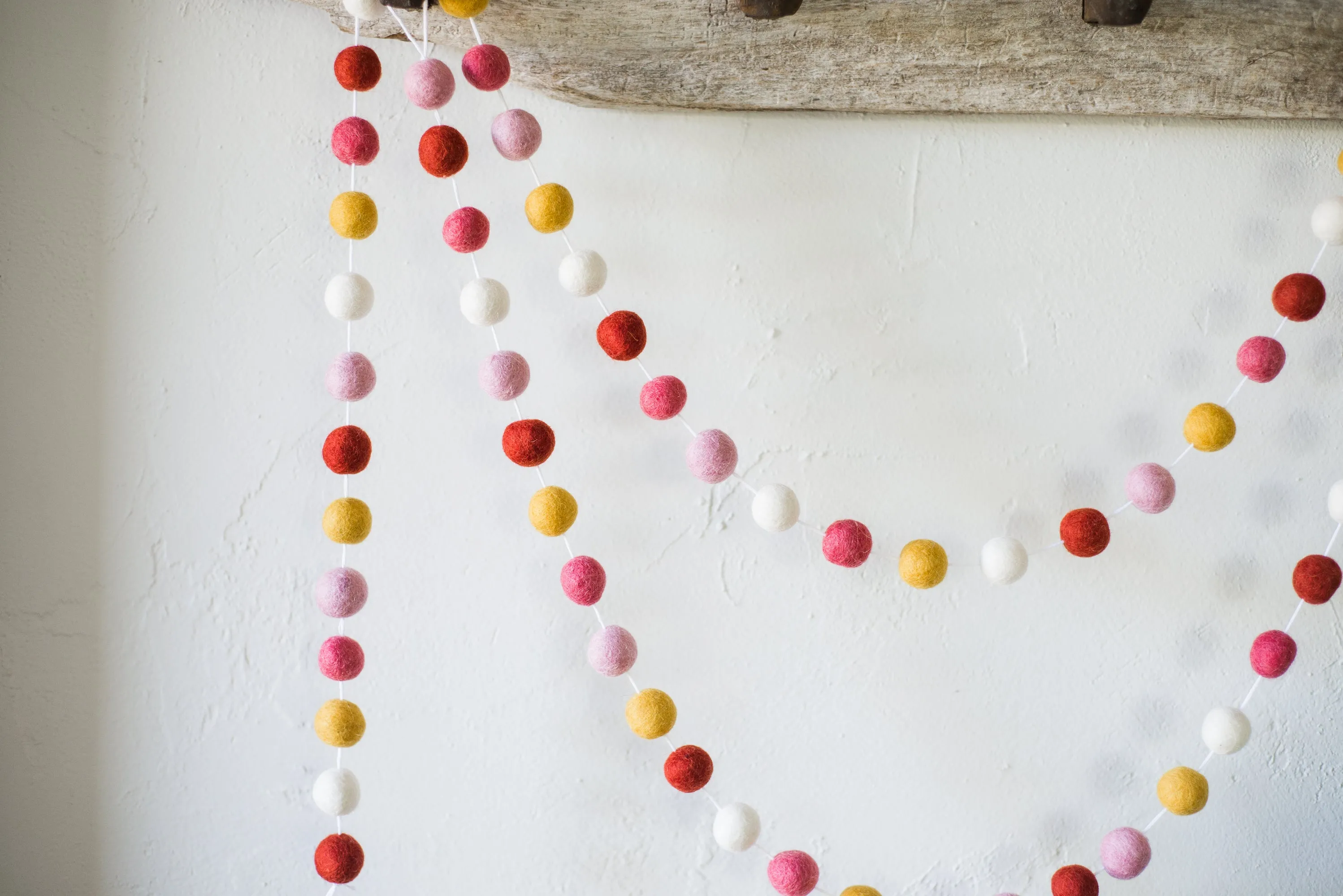 Summer Berry Felt Ball Garland