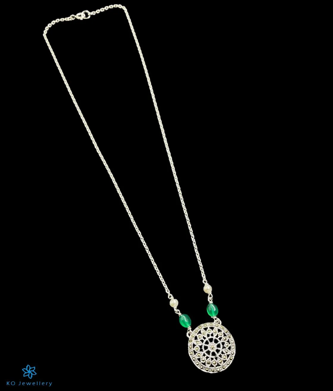 The Manika Silver Marcasite Necklace